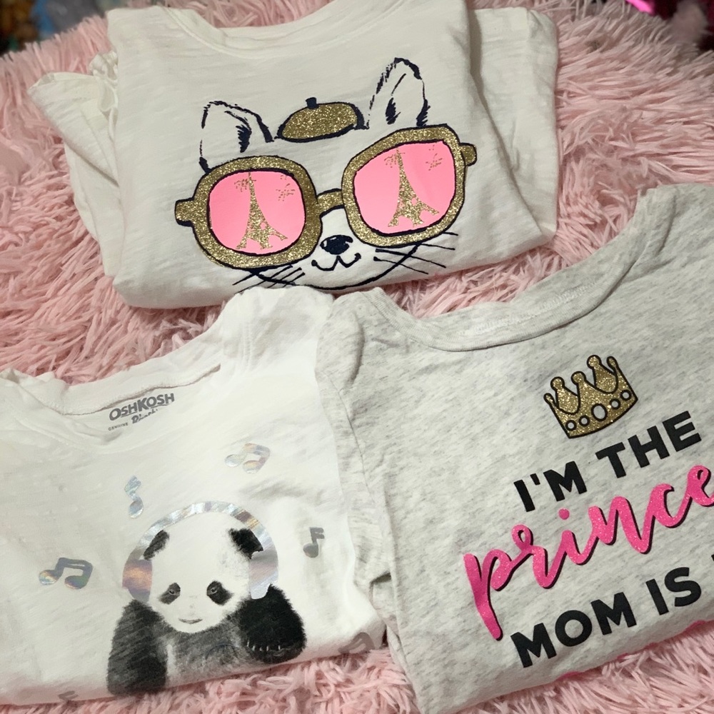 Bundle three long sleeve toddler girl shirts